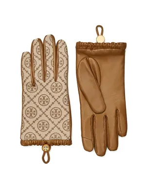 T Monogram Toggle Gloves