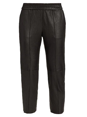 Leather Slim Fit Joggers