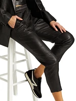 Leather Slim Fit Joggers