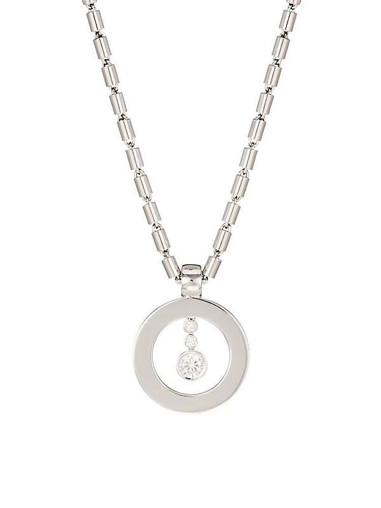 Baby O 18K White Gold & Diamond Pendant Necklace