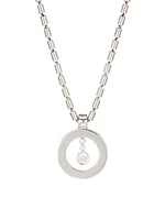 Baby O 18K White Gold & Diamond Pendant Necklace