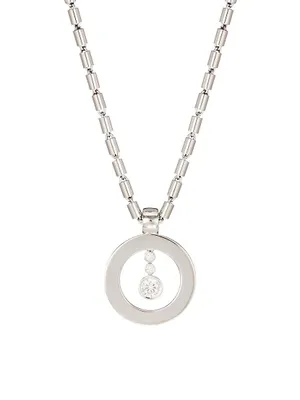 Baby O 18K White Gold & Diamond Pendant Necklace