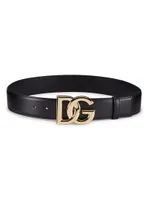 DG Logo Leather Belt