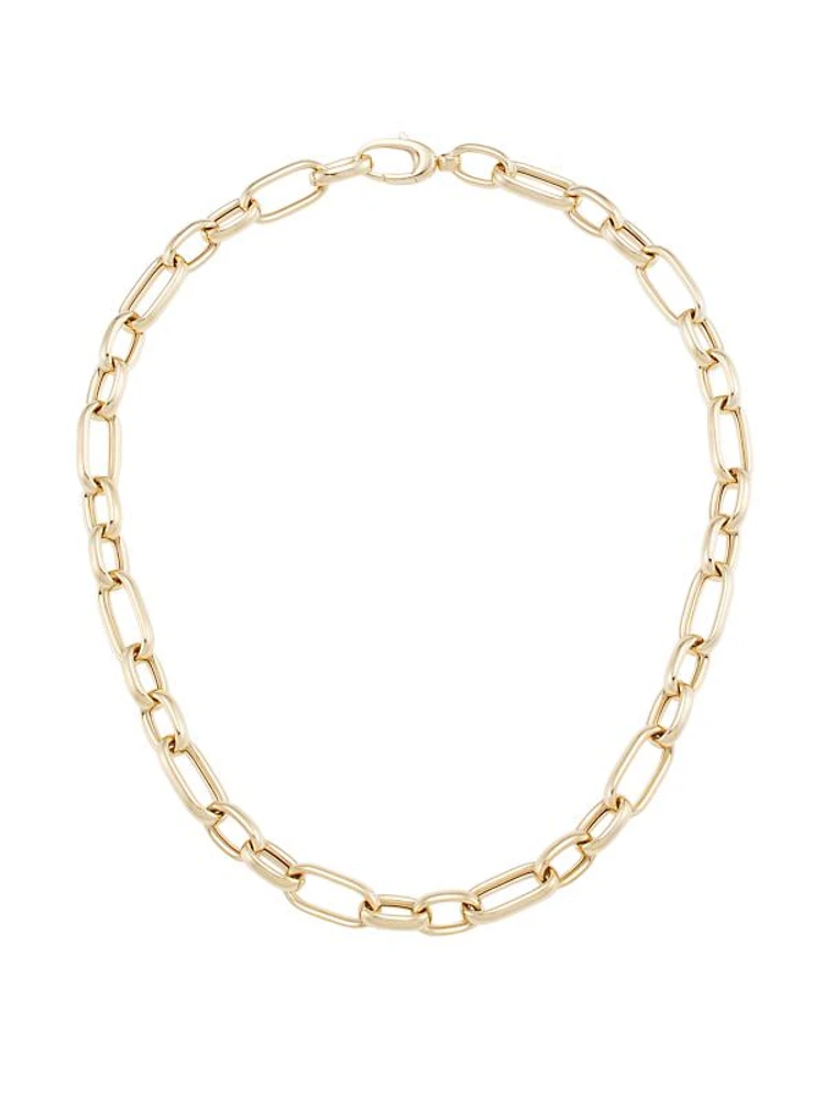 14K Yellow Gold Oval-Link Chain Necklace