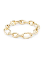 14K Yellow Gold Oval-Link Chain Bracelet