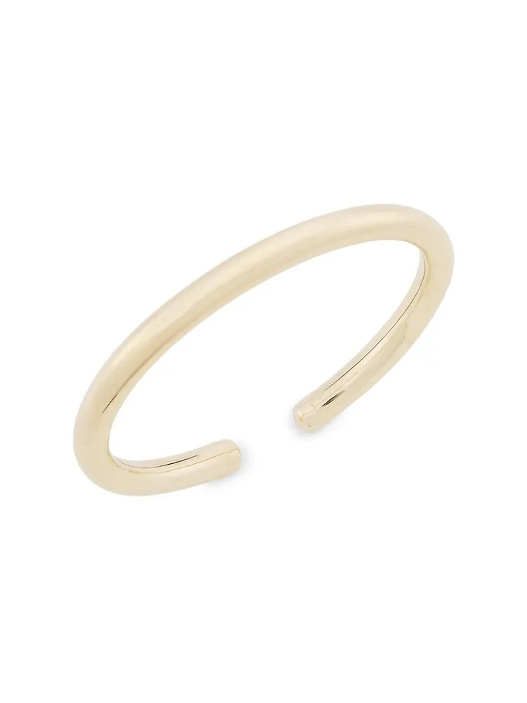 14K Yellow Gold Flexible Tube Cuff