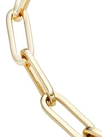 14K Yellow Gold Paper Clip Chain Bracelet