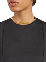 14K Yellow Gold Paper Clip Chain Necklace