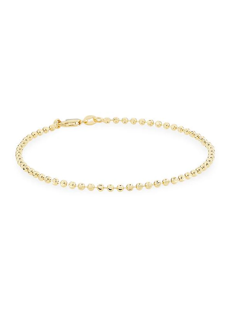 14K Gold Bead Chain Bracelet