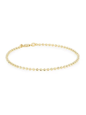 14K Gold Bead Chain Bracelet