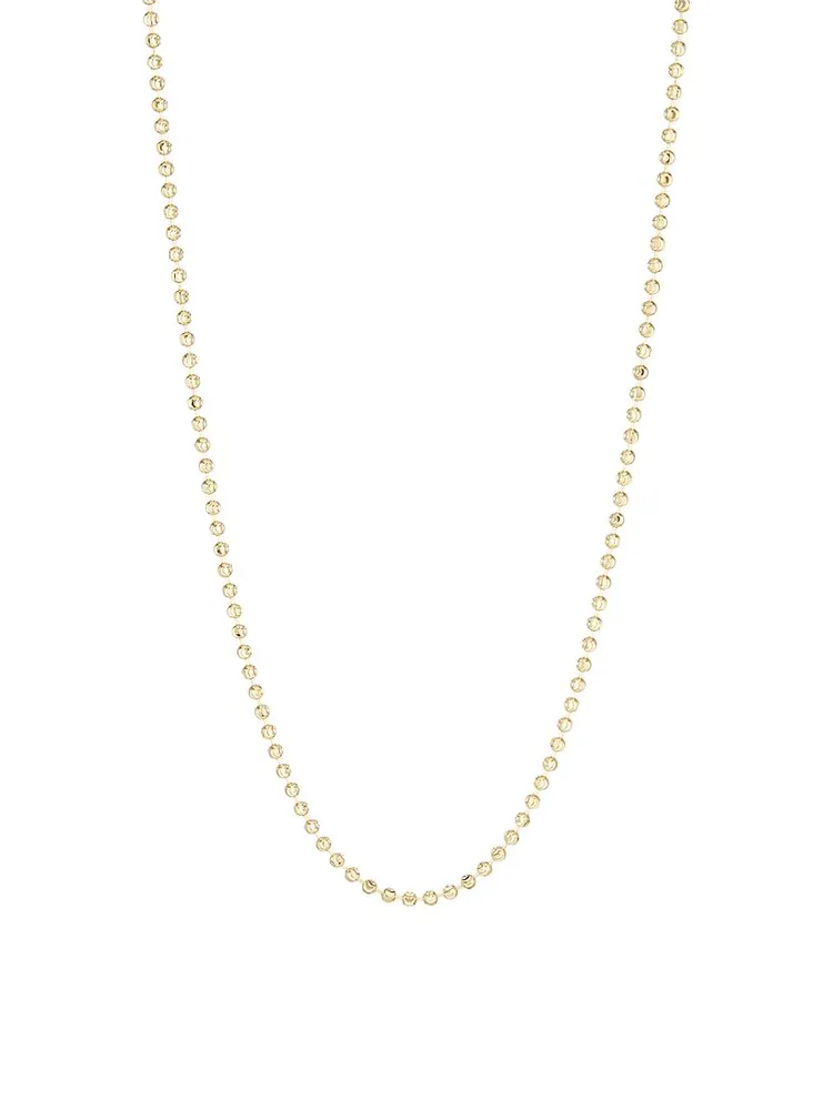 14K Gold Bead Chain Necklace