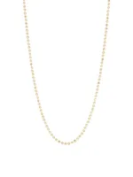 14K Gold Bead Chain Necklace