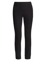 Pull-On Cropped Slim Pants