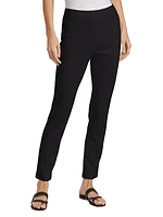 Pull-On Cropped Slim Pants