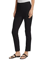 Pull-On Cropped Slim Pants