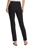 Pull-On Cropped Slim Pants