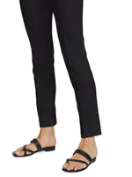 Pull-On Cropped Slim Pants