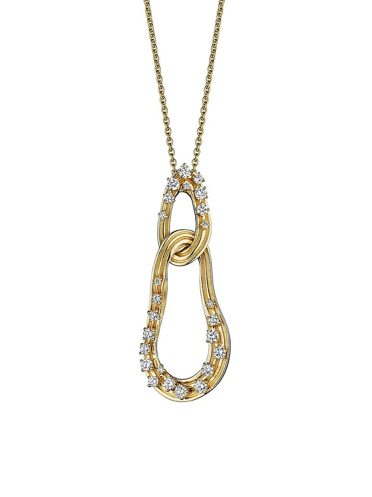 Bahia 18K Yellow Gold & 0.71 TCW Diamond Pendant Necklace