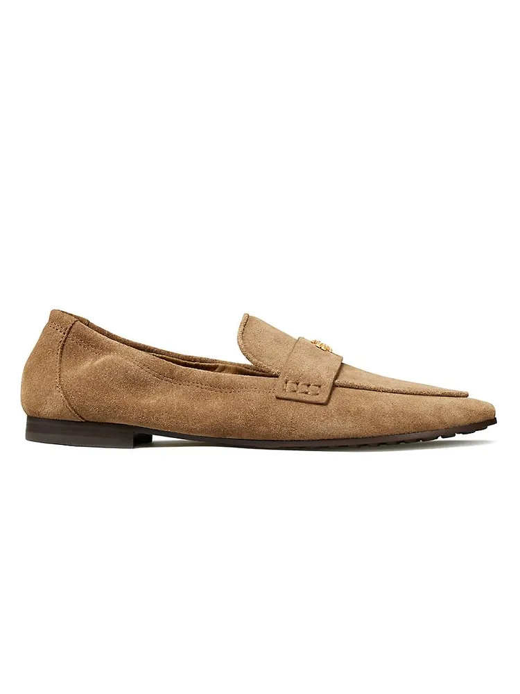 Logo Suede Ballet Loafers