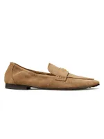 Logo Suede Ballet Loafers