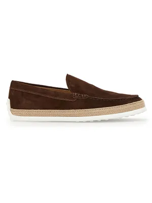 Suede Espadrille Loafers