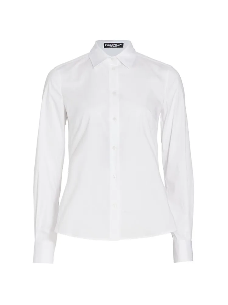 Stretch-Poplin Button-Down Shirt