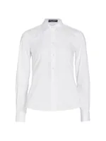 Stretch-Poplin Button-Down Shirt