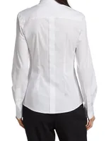 Stretch-Poplin Button-Down Shirt