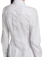 Stretch-Poplin Button-Down Shirt