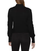 Cut-Out Turtleneck Cashmere-Blend Sweater