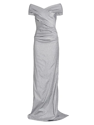 Metallic Column Gown