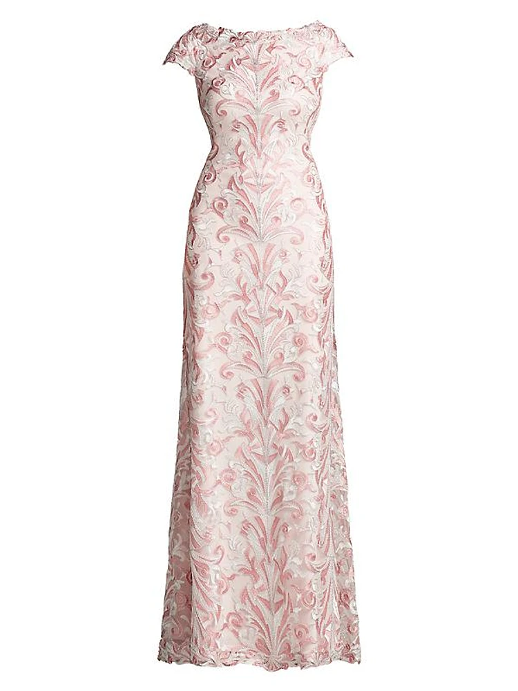 Corded Lace A-Line Gown