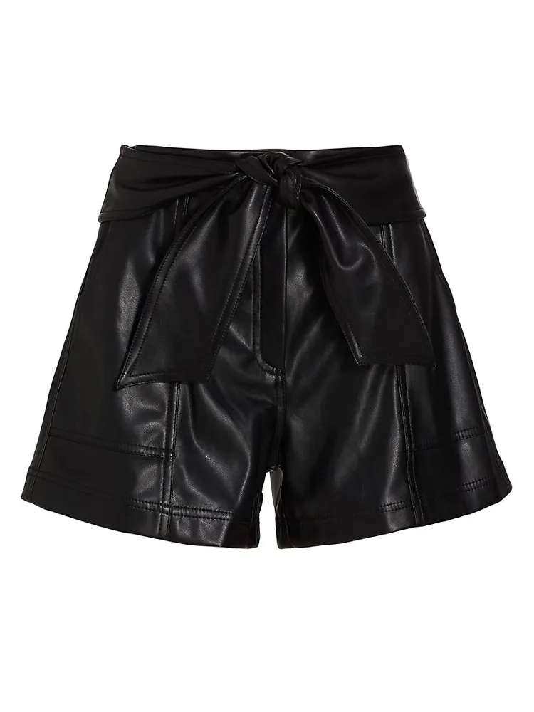 Mari Vegan Leather Shorts