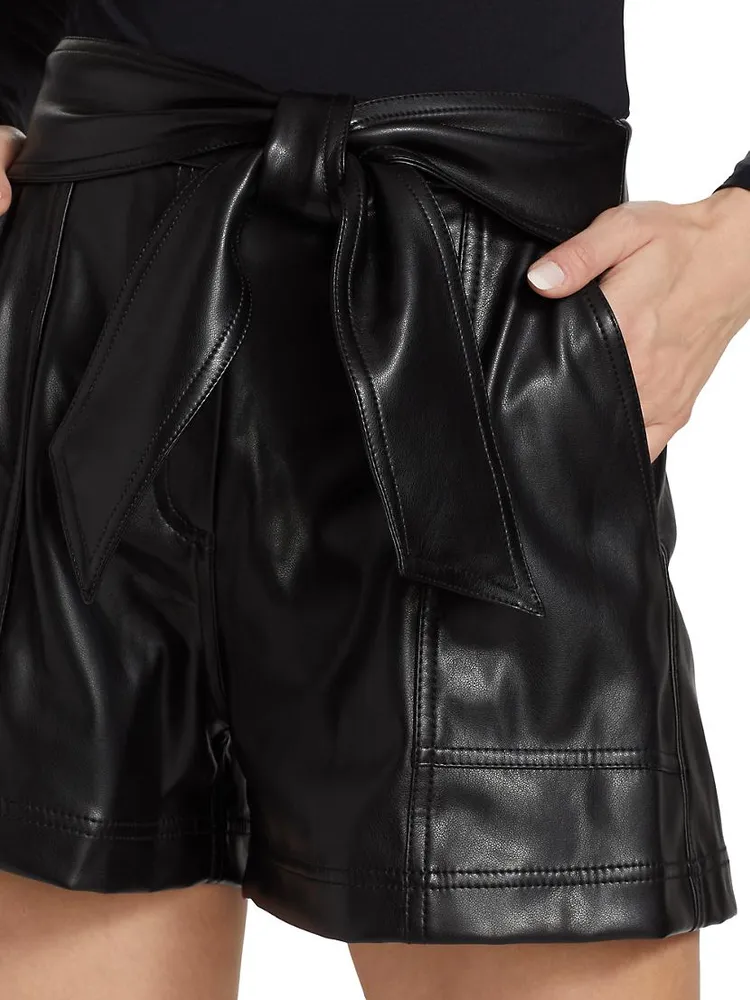 Mari Vegan Leather Shorts