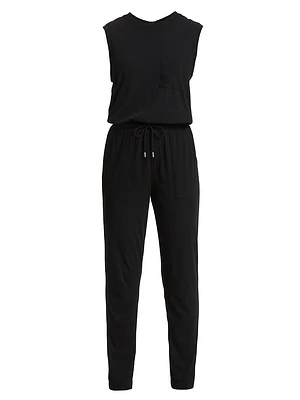 High Torsion Sleeveless Jumpsuit