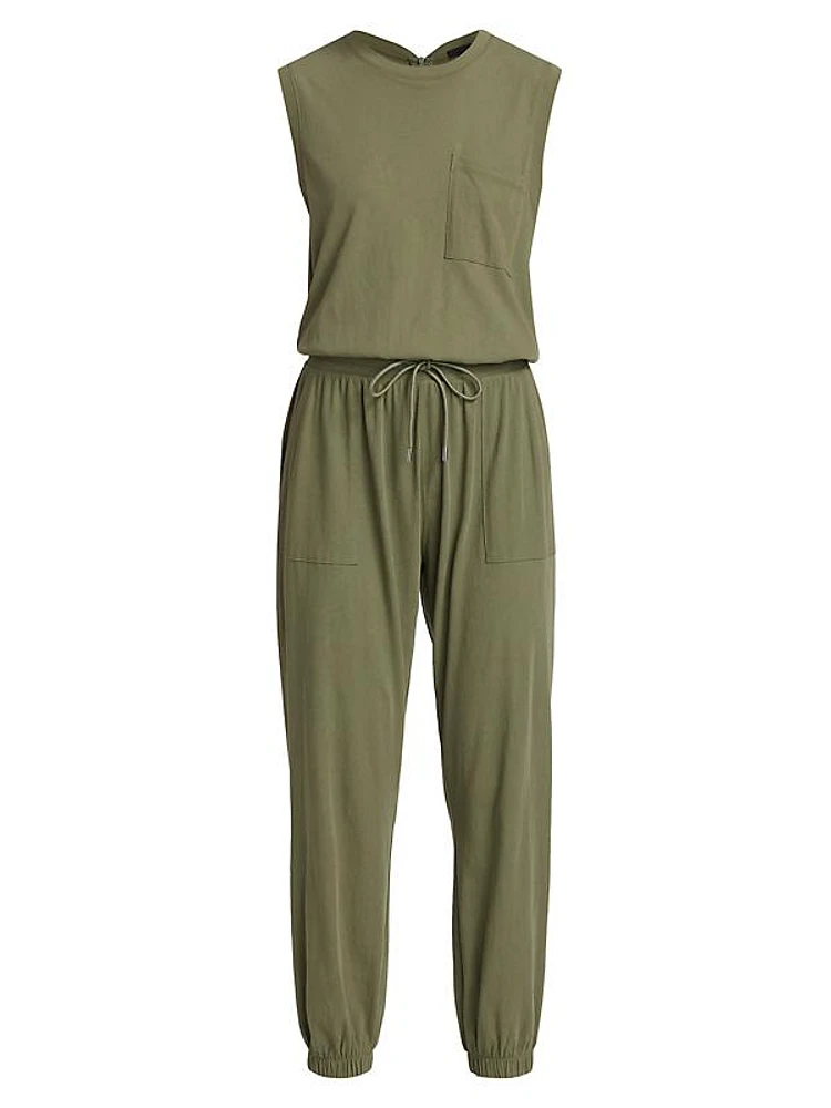 High Torsion Sleeveless Jumpsuit