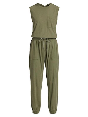 High Torsion Sleeveless Jumpsuit