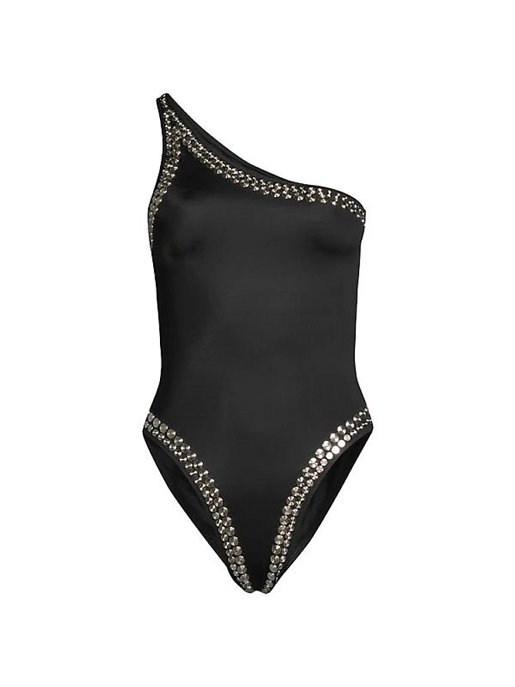 Studded One-Piece Swimsuit