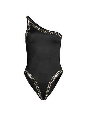 Studded One-Piece Swimsuit