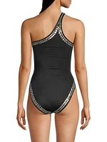 Studded One-Piece Swimsuit