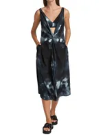 Renada Twist-Front Midi Dress