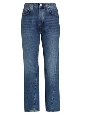 Twisted Seam Straight Crop Jeans