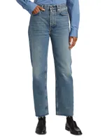 Classic Mid-Rise Straight-Leg Jeans