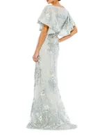 Metallic Embroidered Gown