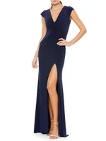 Ieena V-Neck Jersey Gown