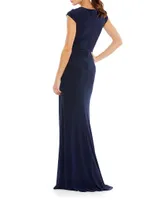 Ieena V-Neck Jersey Gown