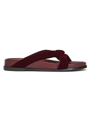 Honore Padded Velvet Sandals