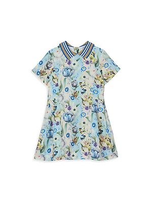 Little Girl's & Girl's Filippa Floral Print Polo Dress