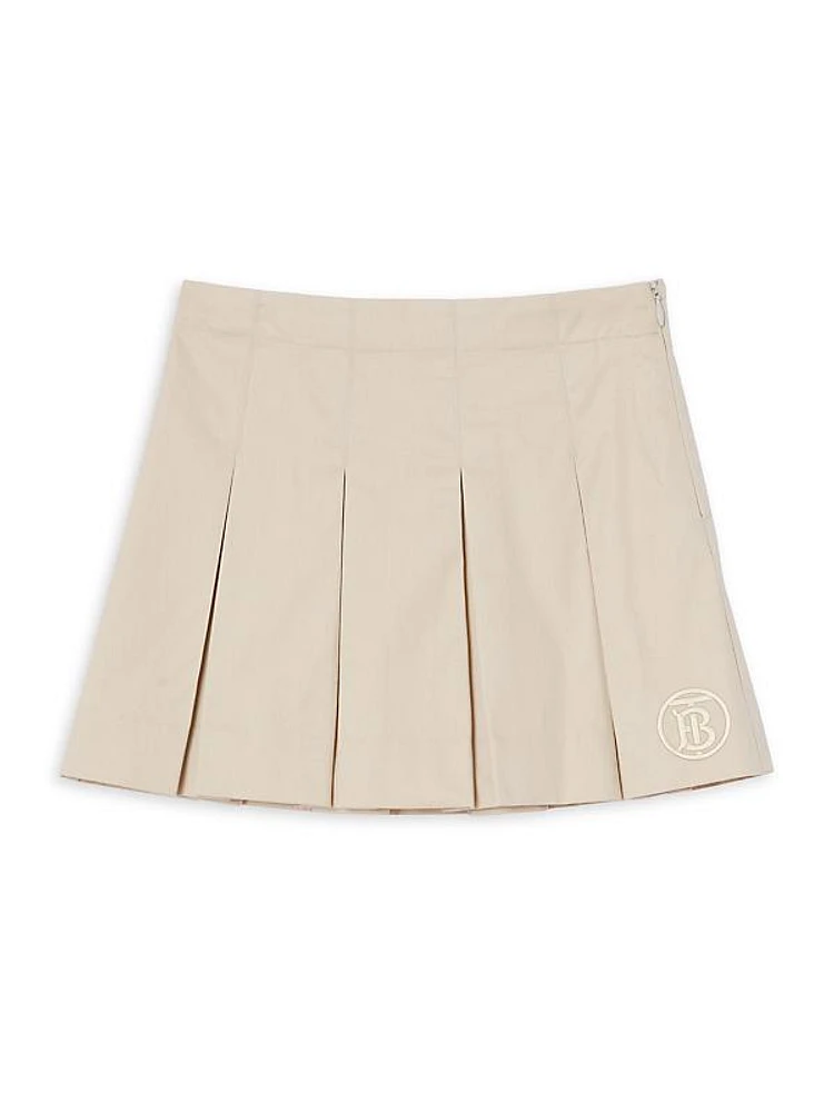 Little Girl's & Girl's Gaya Pleated 'TB' Skirt