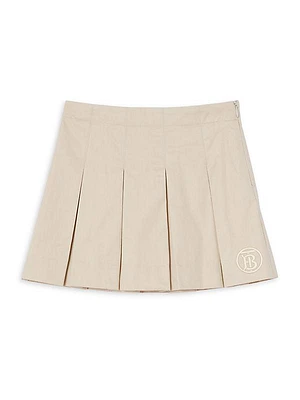 Little Girl's & Girl's Gaya Pleated 'TB' Skirt